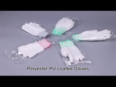 リント・フリーESDは抵抗力がある手袋13gsm伝導性カーボン繊維PUのやし適合を切った